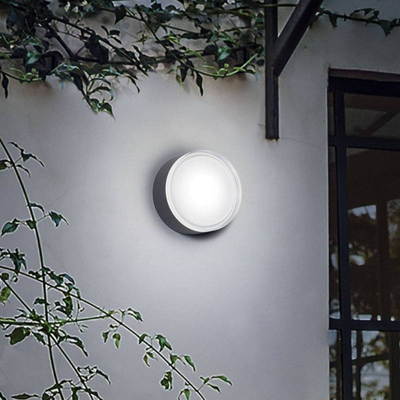 Ideal Lux Außenwandleuchte Urano anthrazit Aluminium Ø 16 cm von Ideallux