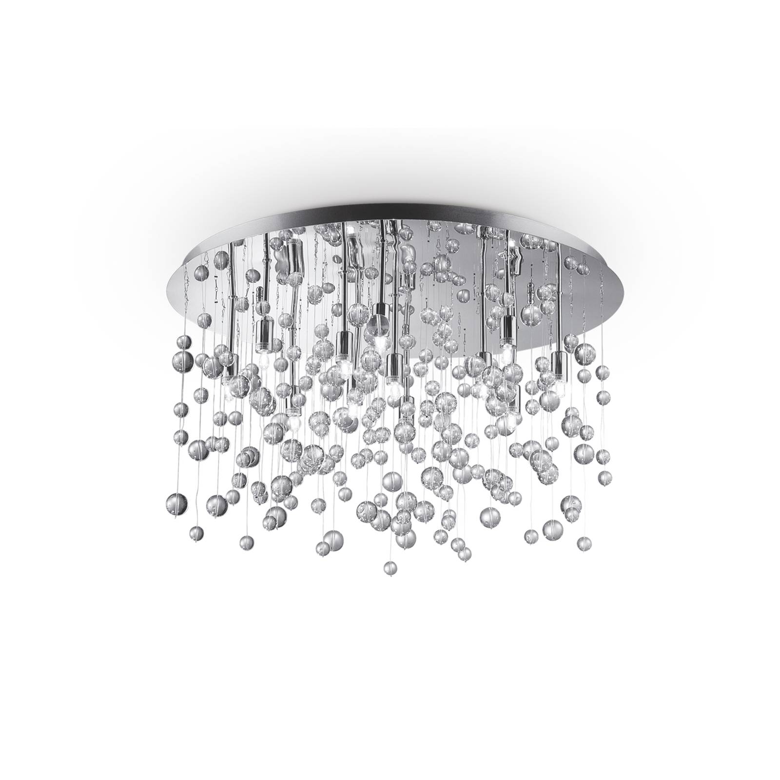 Ideal Lux Deckenlampe Neve 12-fl chrom/klar Ø 63cm Ideal Lux Deckenlampe Neve 12-fl chrom/klar Ø 63cm von Ideallux