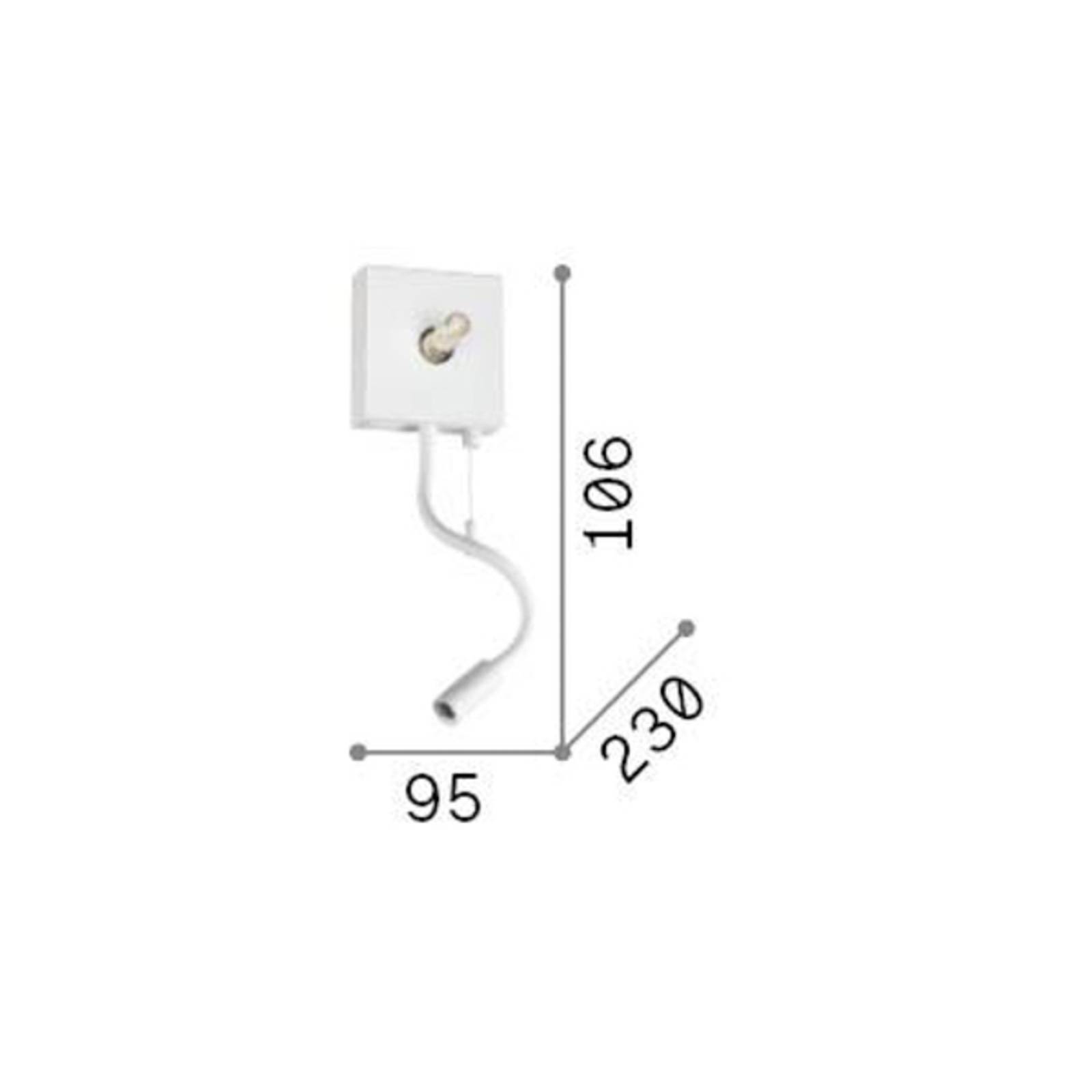 Ideal Lux Wandlampe Kid schwarz Stoff LED-Leselicht USB-Port Ideal Lux Wandlampe Kid schwarz Stoff LED-Leselicht USB-Port von Ideallux
