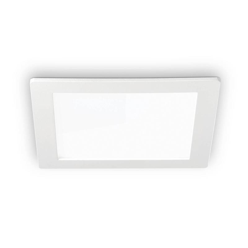 LED-Deckeneinbauleuchte Groove square 16,8x16,8 cm von Ideallux