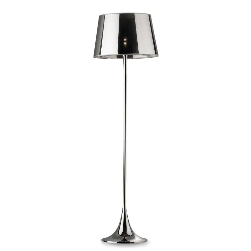 Stehleuchte London Cromo Höhe 174 cm, chrom / klar von Ideallux