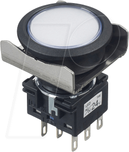 ID LBW6LA1RT64PW - Beleuchteter Einbautaster LBW, 26 mm , 2 CO von Idec