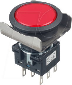 ID LBW6LA1RT64R - Beleuchteter Einbautaster, 5 A, 250 V von Idec