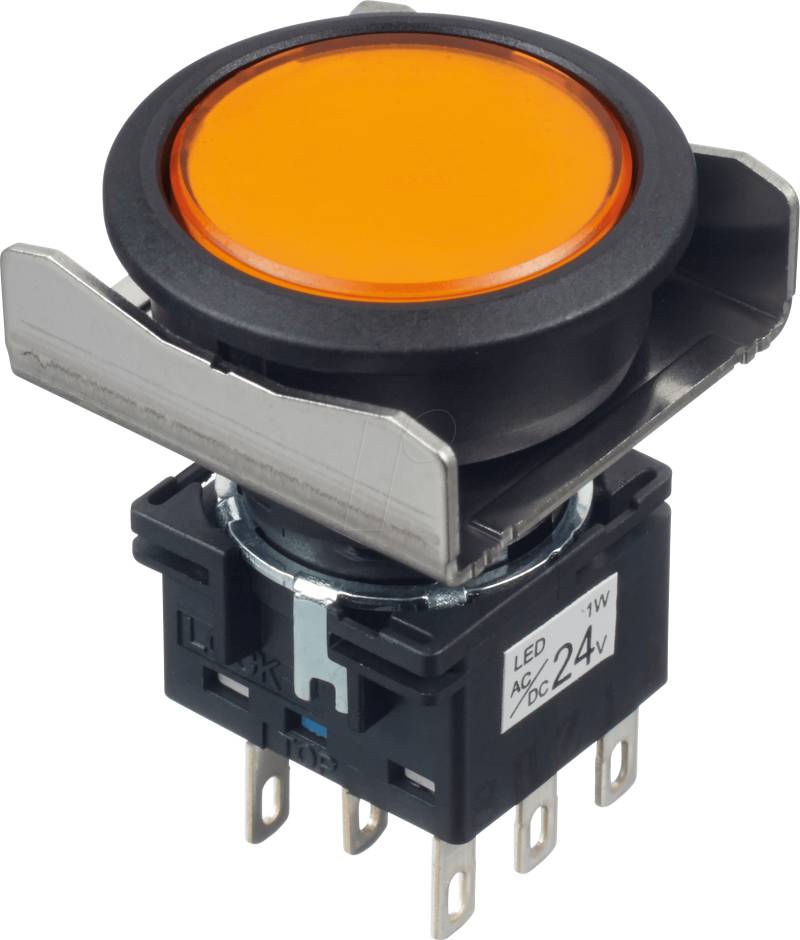 ID LBW6LA1T64A - Beleuchteter Einbautaster LBW, 26 mm , 2 CO von Idec