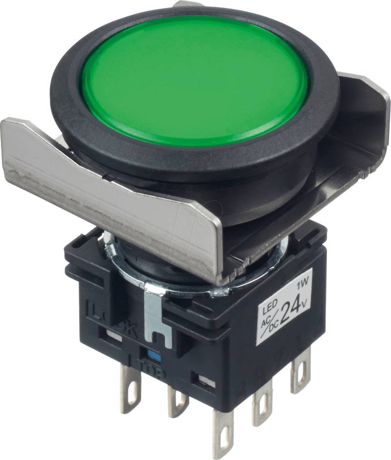 ID LBW6LA1T64G - Beleuchteter Einbautaster LBW, 26 mm , 2 CO von Idec