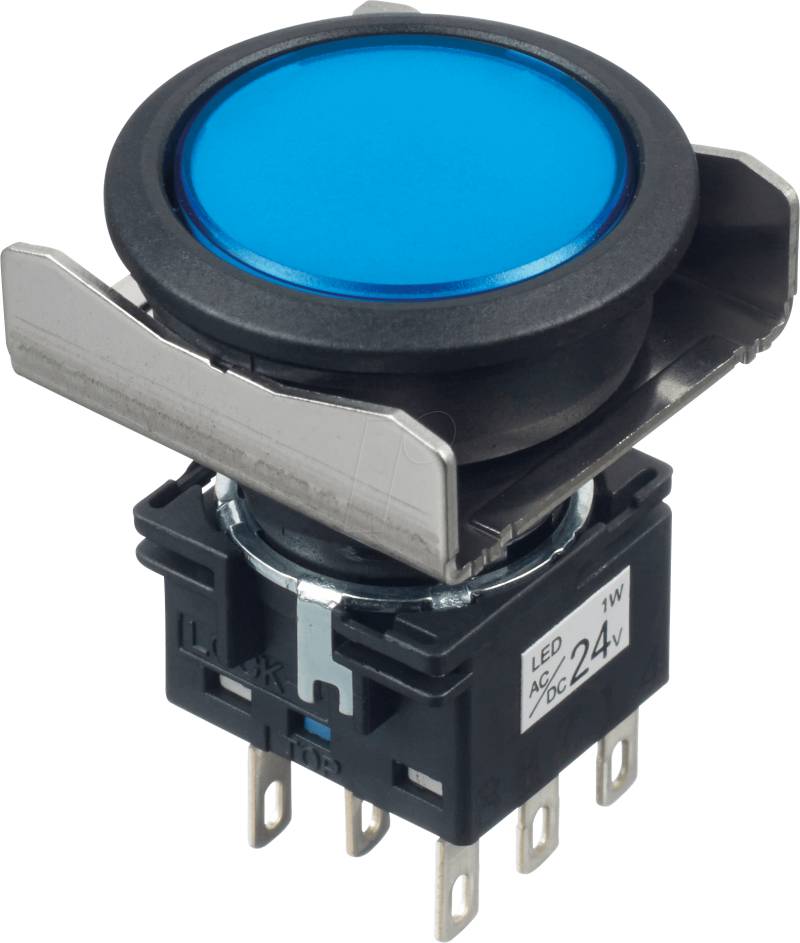 ID LBW6LM1T64S - Beleuchteter Einbautaster LBW, 26 mm , 2 CO von Idec