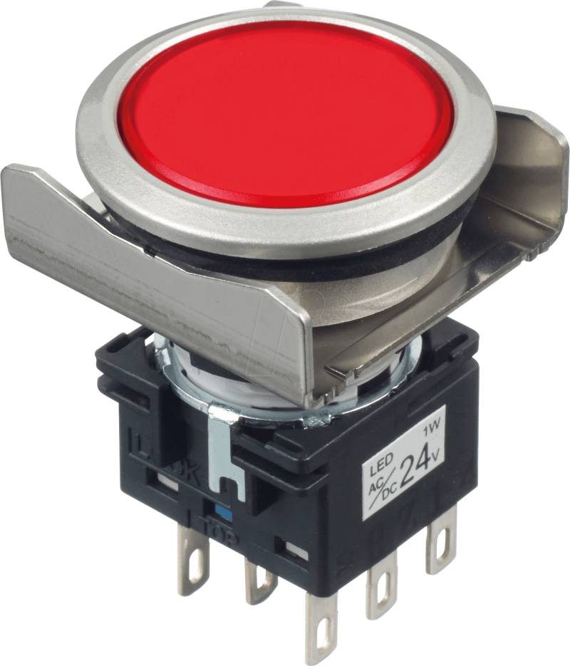 ID LBW6MLA1T64R - Beleuchteter Einbautaster LBW, 26 mm , 2 CO von Idec