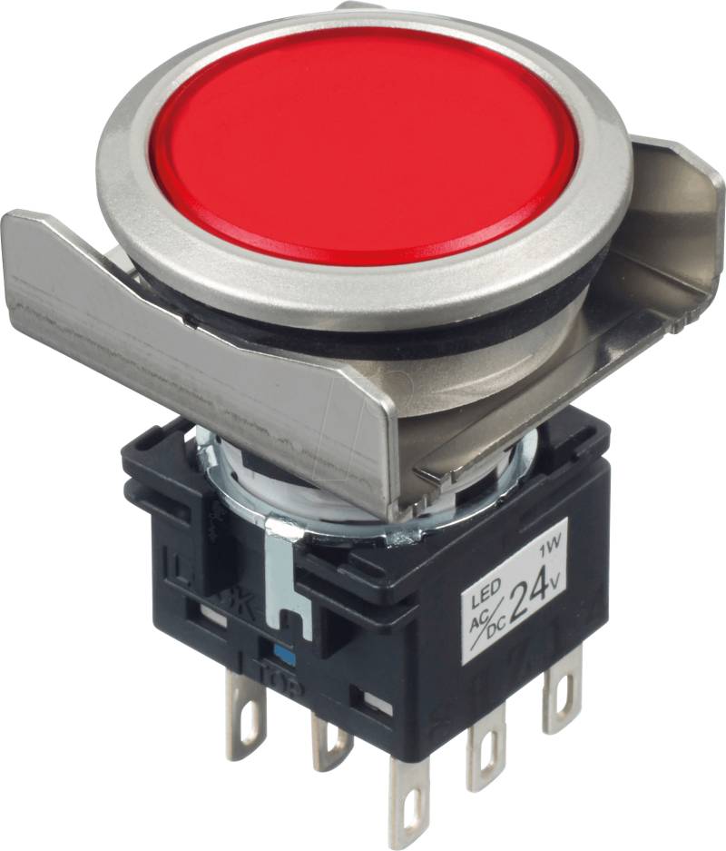 ID LBW6MLM1T64R - Beleuchteter Einbautaster LBW, 26 mm , 2 CO von Idec