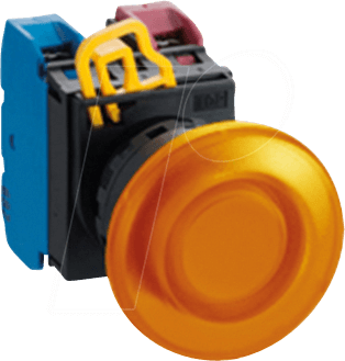 ID YW1LA4E10Q4A - Beleuchteter Einbautaster YW, 22 mm , 1 NO, schwarz von Idec