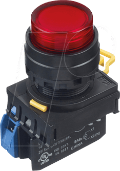 ID YW1LM2E10Q4R - Beleuchteter Einbautaster YW, 22 mm , 1 NO, schwarz von Idec