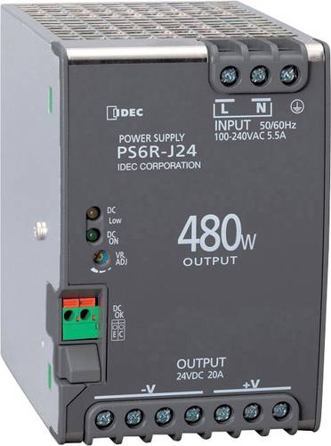 Idec PS6R-J24 Hutschienen-Netzteil (DIN-Rail) 24 V/DC 20A 480W Anzahl Ausgänge:1 x Inhalt 1St. von Idec