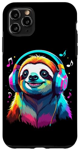 Faultier Mit Kopfhörern, Bunte Digitale Kunst Musik Faultier Hülle für iPhone 11 Pro Max Faultier Mit Kopfhörern, Bunte Digitale Kunst Musik Faultier Hülle für iPhone 11 Pro Max von Ideen Für Faultier-liebhaber & Faultier-zubehör