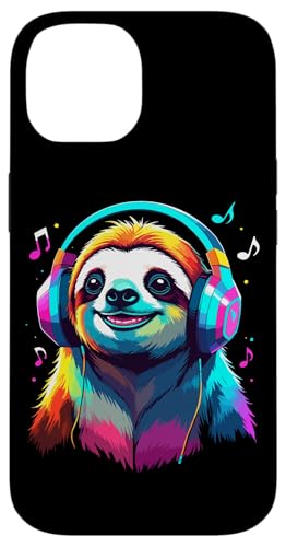 Faultier Mit Kopfhörern, Bunte Digitale Kunst Musik Faultier Hülle für iPhone 14 Faultier Mit Kopfhörern, Bunte Digitale Kunst Musik Faultier Hülle für iPhone 14 von Ideen Für Faultier-liebhaber & Faultier-zubehör