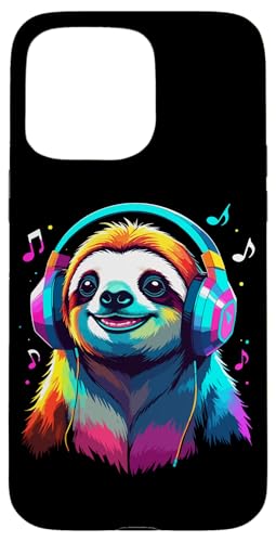 Faultier Mit Kopfhörern, Bunte Digitale Kunst Musik Faultier Hülle für iPhone 15 Pro Max Faultier Mit Kopfhörern, Bunte Digitale Kunst Musik Faultier Hülle für iPhone 15 Pro Max von Ideen Für Faultier-liebhaber & Faultier-zubehör