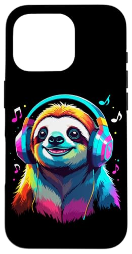 Faultier Mit Kopfhörern, Bunte Digitale Kunst Musik Faultier Hülle für iPhone 16 Pro Faultier Mit Kopfhörern, Bunte Digitale Kunst Musik Faultier Hülle für iPhone 16 Pro von Ideen Für Faultier-liebhaber & Faultier-zubehör