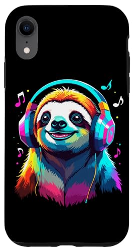 Faultier Mit Kopfhörern, Bunte Digitale Kunst Musik Faultier Hülle für iPhone XR Faultier Mit Kopfhörern, Bunte Digitale Kunst Musik Faultier Hülle für iPhone XR von Ideen Für Faultier-liebhaber & Faultier-zubehör