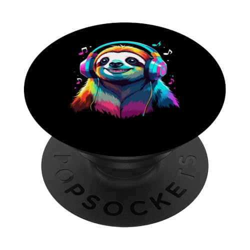 Faultier Mit Kopfhörern, Bunte Digitale Kunst Musik Faultier PopSockets Klebender PopGrip Faultier Mit Kopfhörern, Bunte Digitale Kunst Musik Faultier PopSockets Klebender PopGrip von Ideen Für Faultier-liebhaber & Faultier-zubehör
