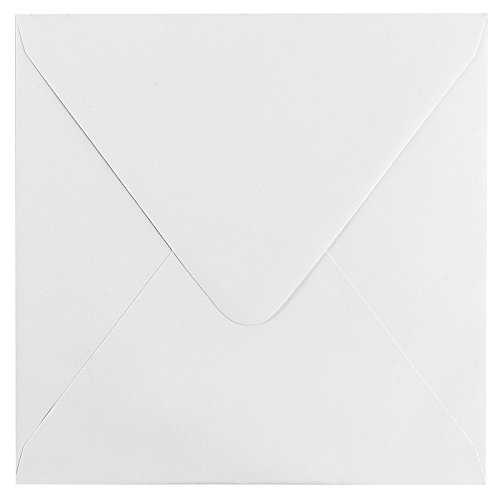 Ideen mit Herz Quadratische Umschläge, 17x17cm, weiß, gummiert, 100 Stück Briefumschläge | hohe Qualität: 120 g/m² | Kuvert, Briefkuvert, Briefhülle für Grußkarten, Einladung, Geburtstagskarten von Ideen mit Herz