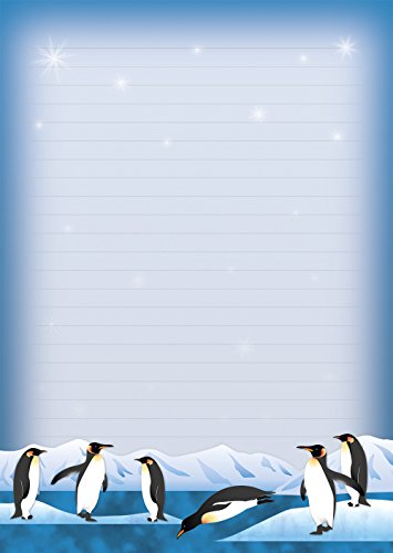2 Schreibblöcke Pinguine je 24 Blatt Format DIN A4 mit Deckblatt 7430 von Ideenstadl