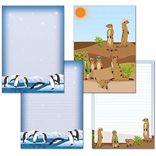 2 Stück - Schreibblöcke 1x Erdmännchen 1x nette Pinguine je 24 Blatt Format DIN A4 mit Deckblatt 7230+7430 2 Stück - Schreibblöcke 1x Erdmännchen 1x nette Pinguine je 24 Blatt Format DIN A4 mit Deckblatt 7230+7430 von Ideenstadl