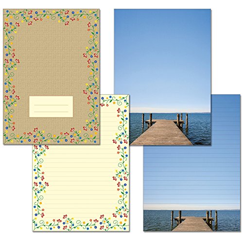 2 Stück - Schreibblöcke 1x Seeblick + 1x Blütenzauber Vintage je 24 Blatt Format DIN A4 mit Deckblatt 7220+7290 2 Stück - Schreibblöcke 1x Seeblick + 1x Blütenzauber Vintage je 24 Blatt Format DIN A4 mit Deckblatt 7220+7290 von Ideenstadl