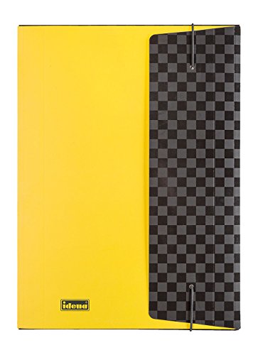 Idena 10182 - Gummizugmappe Karo, DIN A4, schwarz von Idena