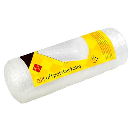 Idena 10400 - Luftpolsterfolie für Versand, Verpackung und Umzug, 40 cm x 10 m auf Rolle, 70 µ, transparent, 1 Stück von Idena