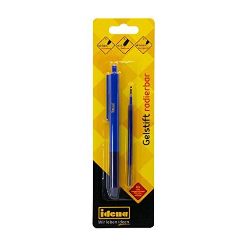 Idena 10521 - Gelstift radierbar, Schreibfarbe Dunkelgrau, inklusive Ersatzmine, 1 Stück von Idena