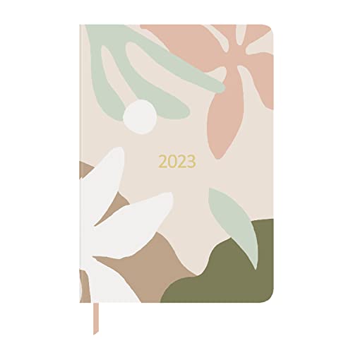 Idena 13874 - Terminkalender 2023, Floral, DIN A5, 192 Seiten, 1 Woche auf 1 Seite, Agenda von Idena