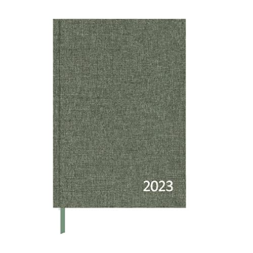 Idena 13878 - Terminkalender 2023, olivgrün, DIN A5, 192 Seiten, 1 Woche auf 1 Seite, Agenda von Idena