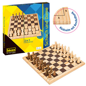 Idena 2in1 Schach und Dame Brettspiel von Idena