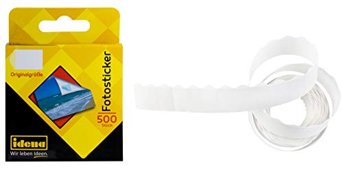 Idena 310099 - Fotosticker dauerhaft klebend in Box, 12 x 16 mm, 500 Stück von Idena