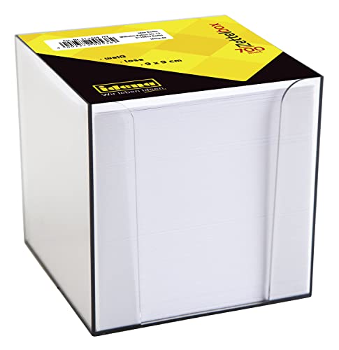 Idena 311069 - Zettelbox, 9 x 9 x 10 cm, 80 g/m², 700 Blatt, lose, weiß, 1 Stück von Idena