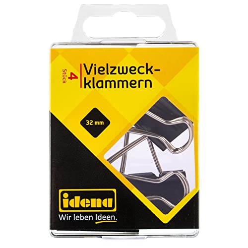 Idena 334035 - Vielzweckklammern, 4 Stück, 32 mm von Idena