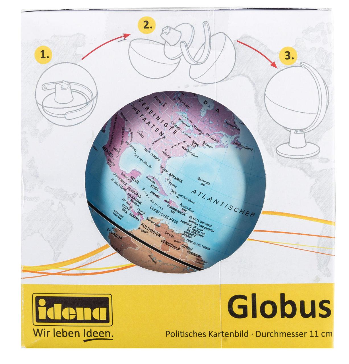 Idena Globus 11cm politische Karte Globus von Idena