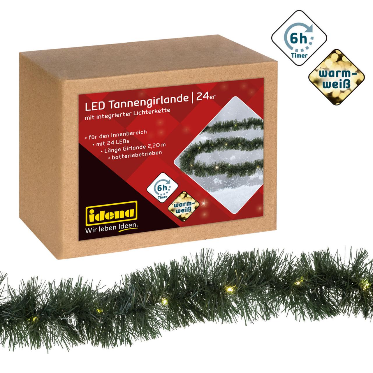 Idena Lichterkette 2.2 m dunkelgrün Idena Lichterkette 2.2 m dunkelgrün von Idena