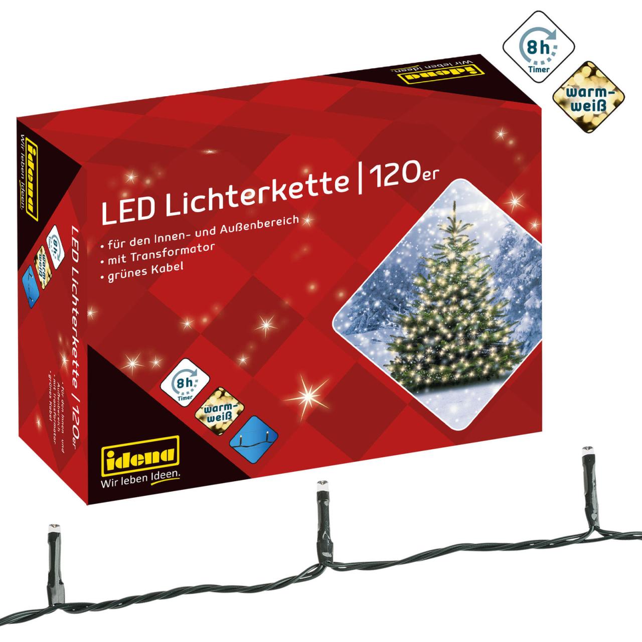 Idena Lichterkette 20 m dunkelgrün Idena Lichterkette 20 m dunkelgrün von Idena