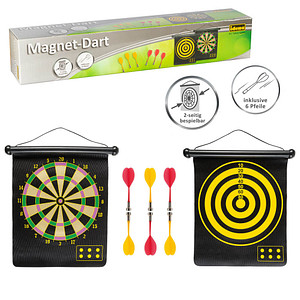 Idena Magnet-Dartscheibe mit Darts schwarz von Idena