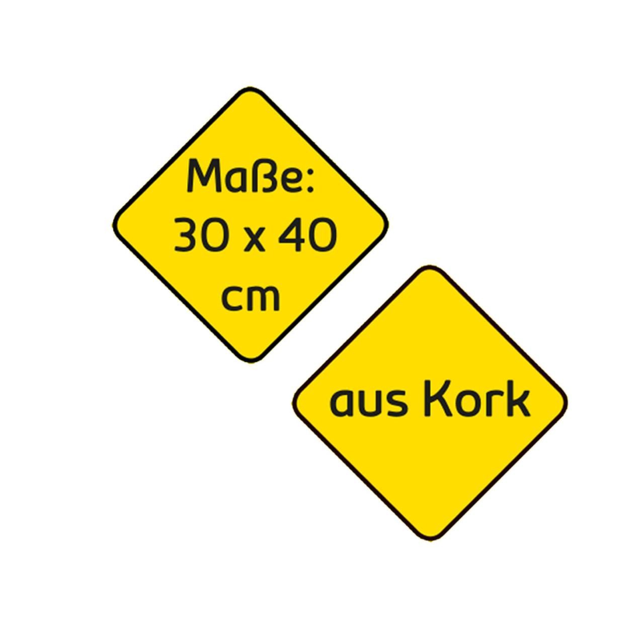 Idena Pinnwand mit Zubehör 40,0 x 30,0 cm Kork braun Idena Pinnwand mit Zubehör 40,0 x 30,0 cm Kork braun von Idena