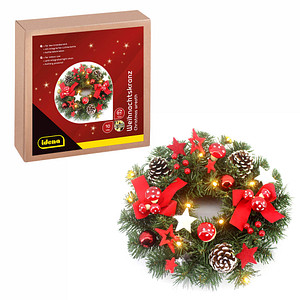 Idena Weihnachtskranz LED Dekoleuchte grün von Idena