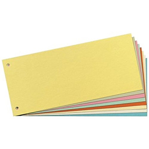 Trennstreifen RC-Karton 190g gelb 240x105mm 100 St VE=1 von STAPLES