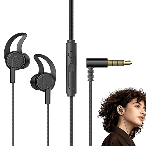 Idezek Spiel-Ohrhörer mit Mikrofon, Kabelgebundene In-Ear-Game-Ohrstöpsel mit abnehmbarem Doppelmikrofon, 3,5-mm-Kopfhörer mit Rauschunterdrückung für Handyspiele von Idezek