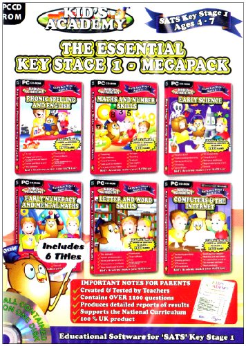 Kid's Academy - The Essential Key Stage 1 Mega 6 Pack - 4-7 Years (PC CD) [Import] von Idigicon