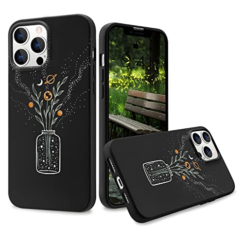 Idocolors Hülle kompatibel mit iPhone 11 Flüssige Silikon Handyhülle mit Muster Blumen Planeten Silikonhülle Stoßfeste Schutzhülle Rundumschutz iPhone Softcase von Idocolors