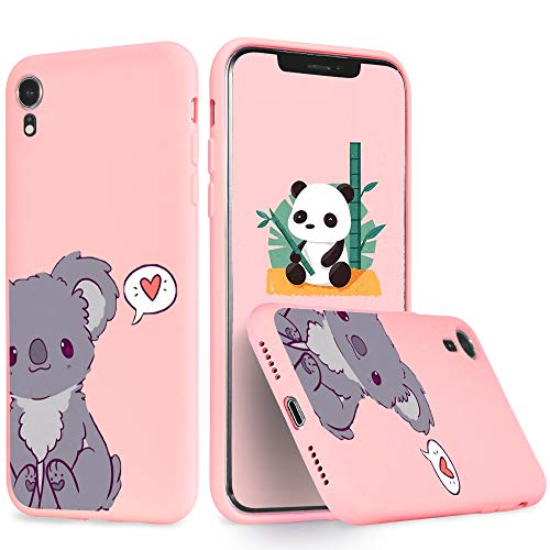 Idocolors Hülle kompatibel mit iPhone 7/8/SE 2020 Flüssige Silikon Handyhülle mit Muster Koala verliebt Silikonhülle Stoßfeste Schutzhülle Rundumschutz iPhone Softcase von Idocolors