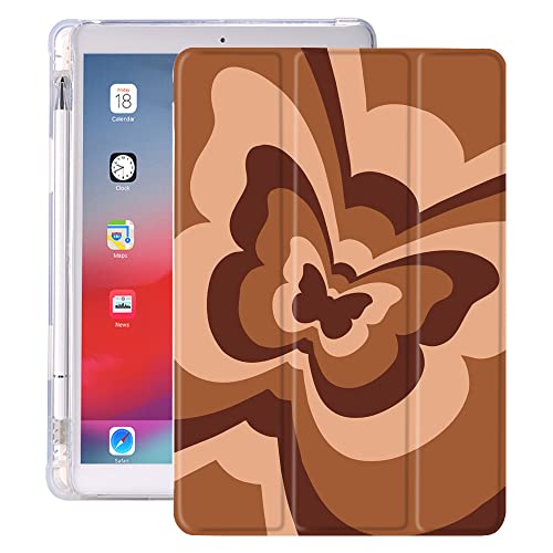 Idocolors Pad Case Brown Butterfly White Cases Cute Abstract Art Girly Anti-Scratch Shockproof with Pencil Holder Lightweight Smart Trifold Stand Case for 11 inch iPad Pro (2021) (Model Number: A2377) von Idocolors
