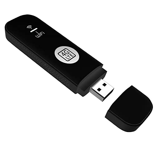 Iegefirm Modem USB WiFi 4G 150 Mbps mit SIM-Kartensteckplatz 4G LTE Router WiFi ohne Auto Unterstützung für USB-Stick B28 Europäisches Band schwarz von Iegefirm