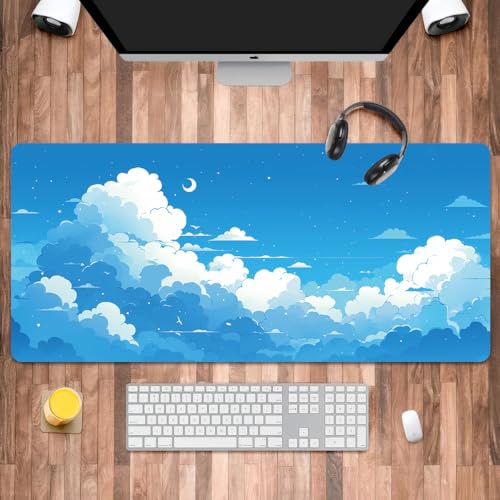 Cloud Extra großes Mauspad, XXL-Gaming-Mauspad, Wolkengeschenke für Damen und Herren, Wolkenliebhaber, große Schreibtischunterlage für Tastatur und Maus, 39,9 x 89,9 cm Cloud Extra großes Mauspad, XXL-Gaming-Mauspad, Wolkengeschenke für Damen und Herren, Wolkenliebhaber, große Schreibtischunterlage für Tastatur und Maus, 39,9 x 89,9 cm von Iemctsy