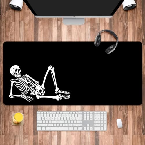 Extra großes Mauspad, XXL-Gaming-Mauspad, Geschenke für Jungen und Herren, schwarzer Totenkopf-Liebhaber, große Schreibtischunterlage für Tastatur und Maus, 39,9 x 89,9 cm, schwarzer Totenkopf Extra großes Mauspad, XXL-Gaming-Mauspad, Geschenke für Jungen und Herren, schwarzer Totenkopf-Liebhaber, große Schreibtischunterlage für Tastatur und Maus, 39,9 x 89,9 cm, schwarzer Totenkopf von Iemctsy