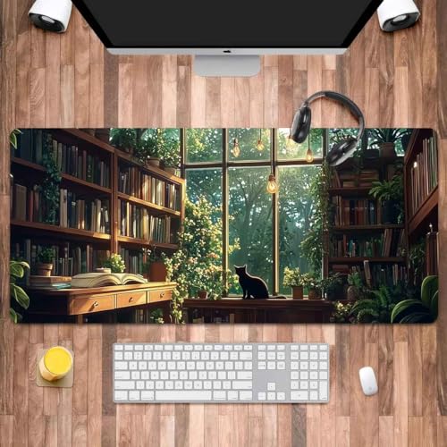 Extra großes Mauspad mit Fensterpflanzen, XXL-Gaming-Mauspad, Geschenke für Männer und Frauen, Fensterpflanzenliebhaber, große Schreibtischunterlage für Tastatur und Maus, 39,9 x 89,9 cm Extra großes Mauspad mit Fensterpflanzen, XXL-Gaming-Mauspad, Geschenke für Männer und Frauen, Fensterpflanzenliebhaber, große Schreibtischunterlage für Tastatur und Maus, 39,9 x 89,9 cm von Iemctsy